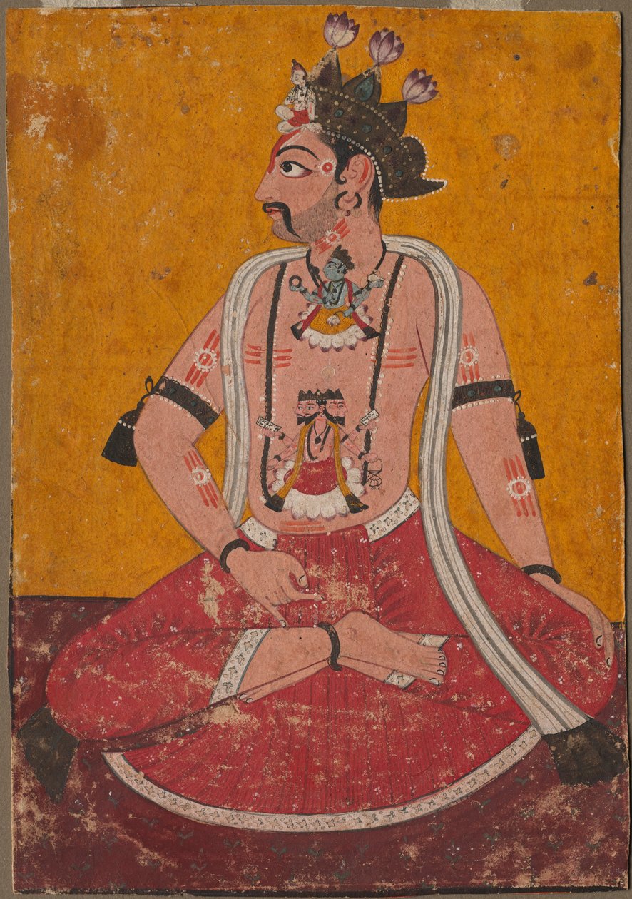 Man Dhata in Yogi-Position, ca. 1690-1700 von Unbekannt