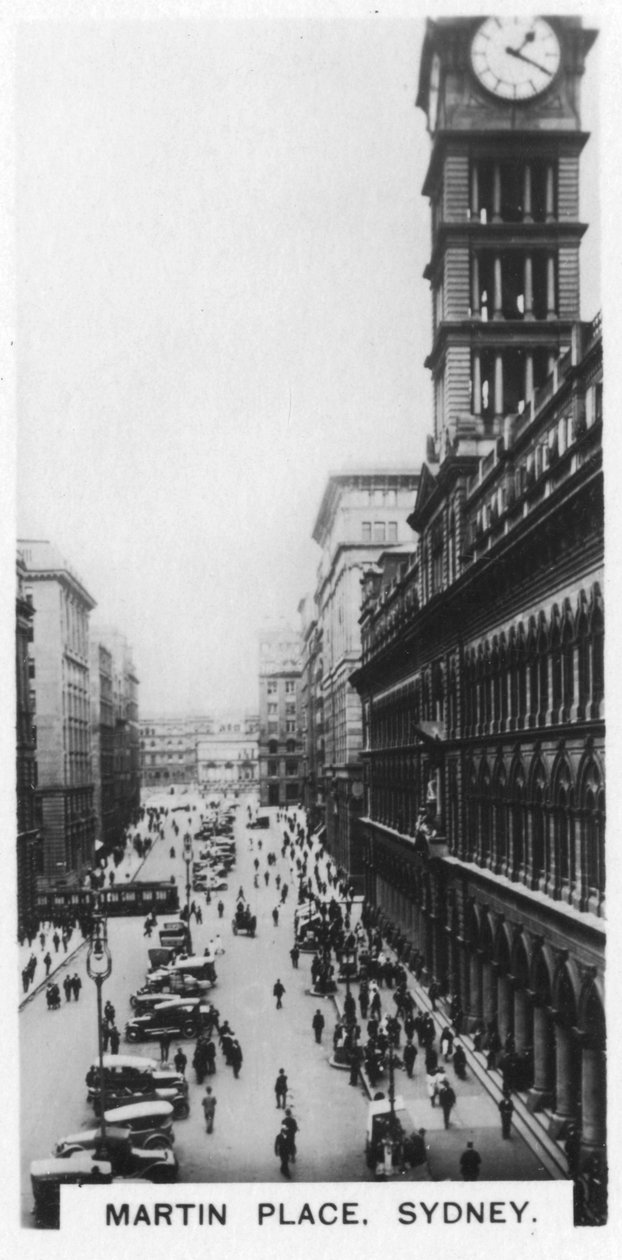 Martin Place, Sydney, 1928 von Unbekannt