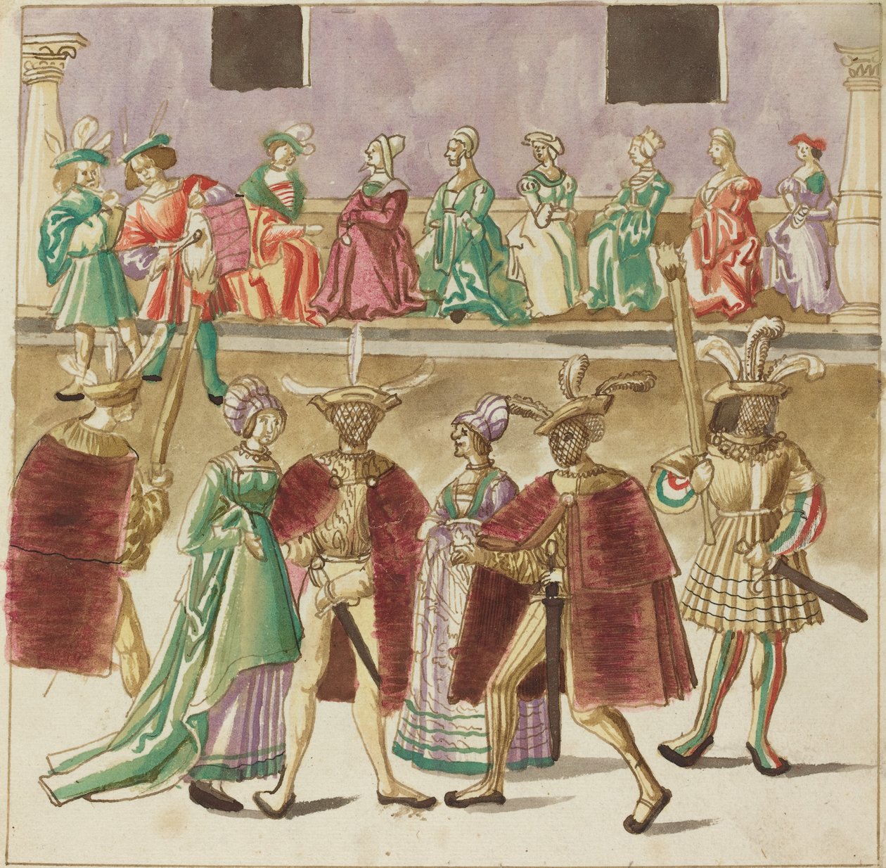 Maskerade, um 1515 von Unbekannt