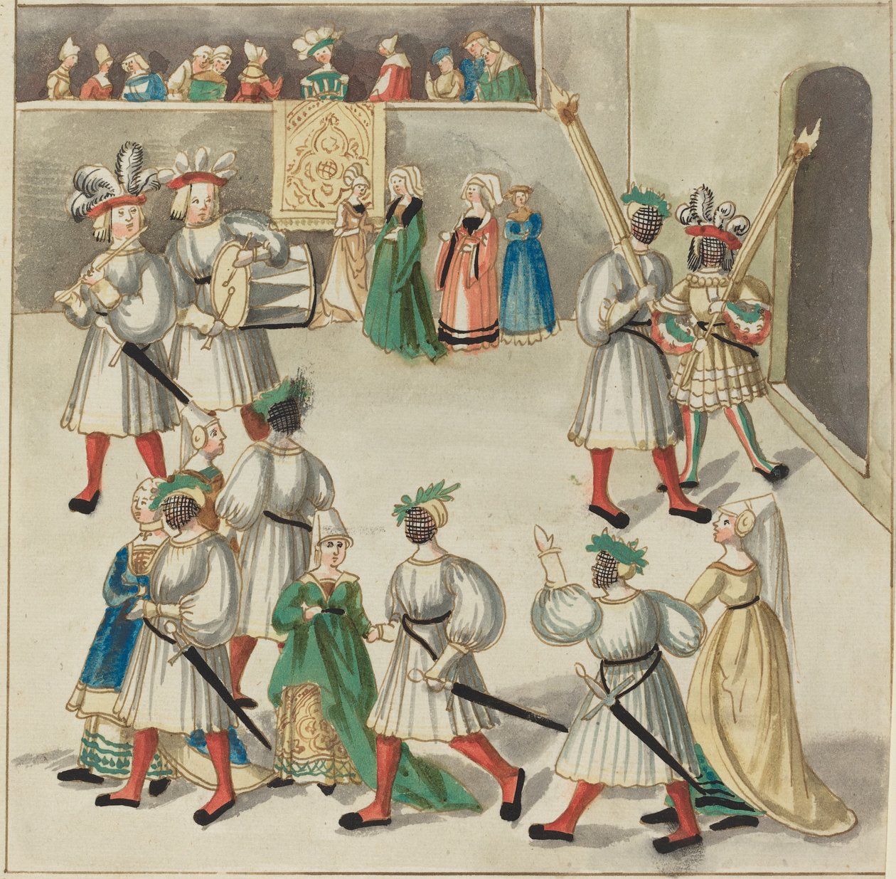 Maskerade, um 1515 von Unbekannt