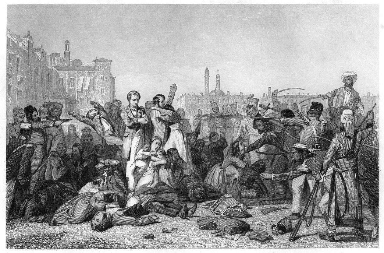 Massaker von Cawnpore, 1857, um 1860 von Unbekannt