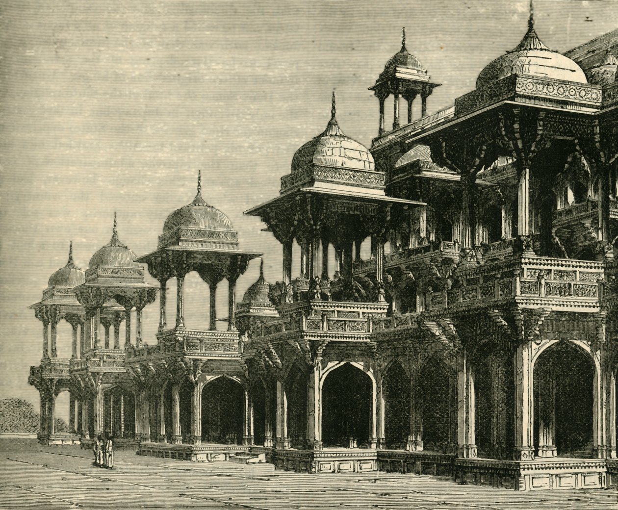 Mausoleum von Akbar, Secundra, 1890 von Unbekannt