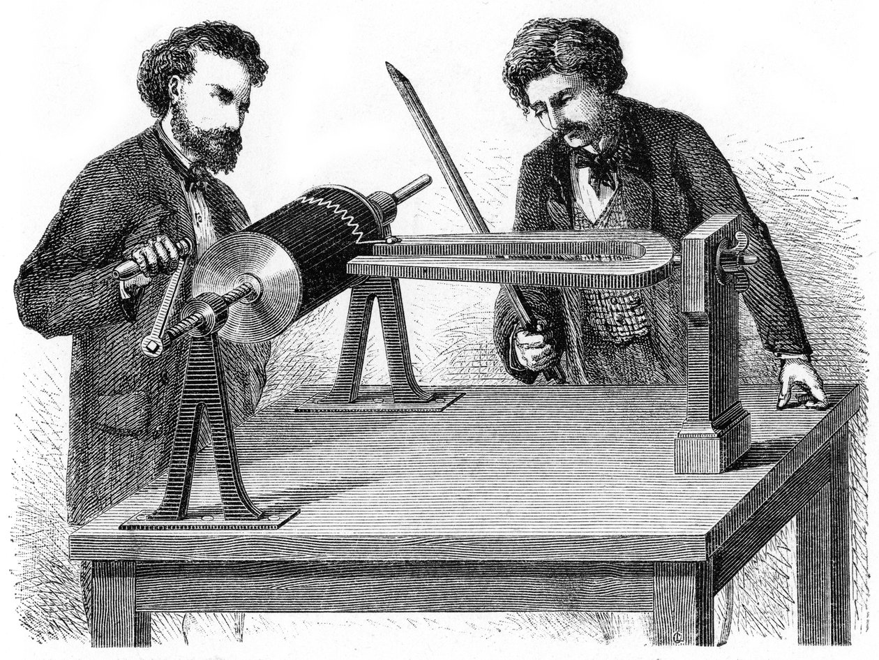 Phonautograph aus der Mitte des 19. Jahrhunderts, 1872 von Unbekannt