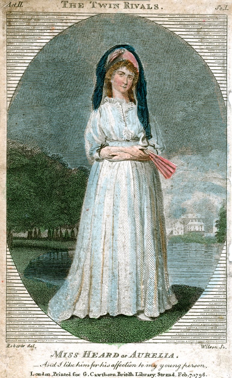 Miss Heard als Aurelia, 1796 von Unbekannt