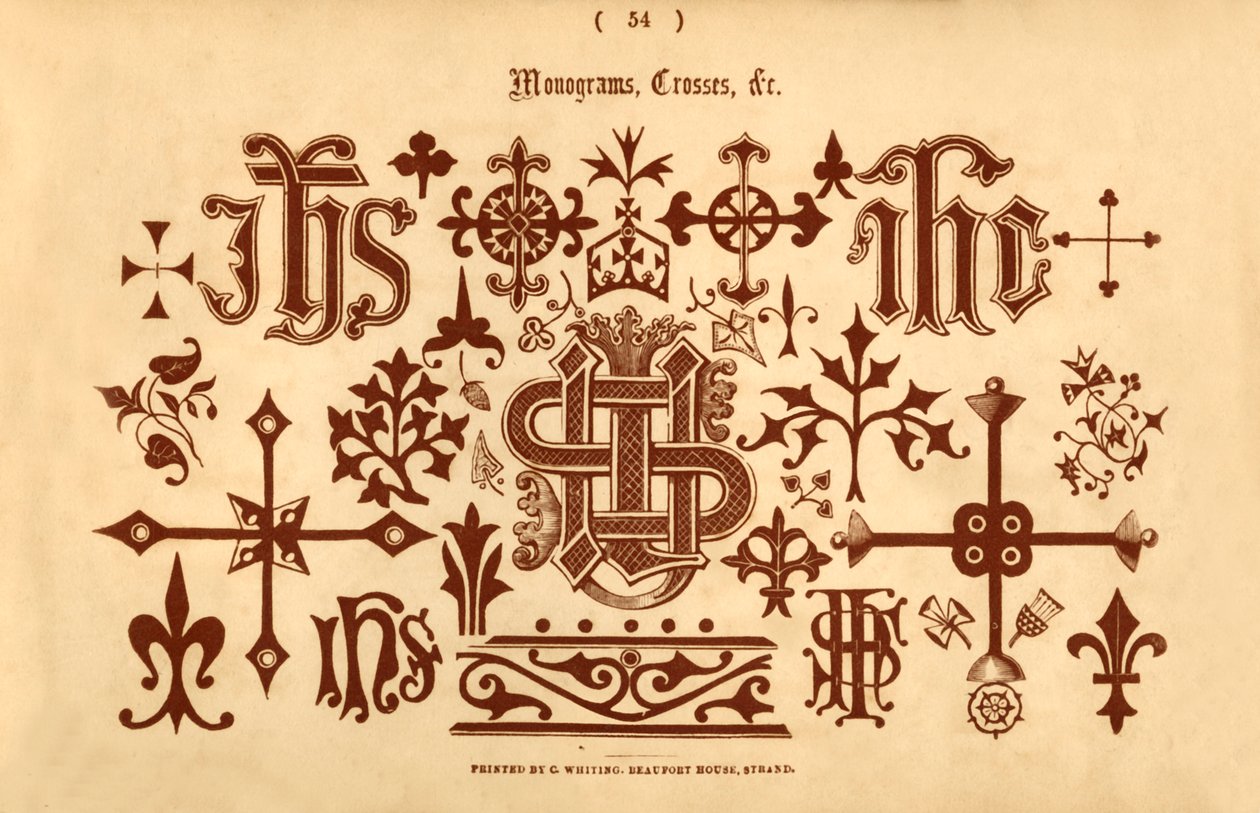 Monogramme, Kreuze, &c., 1862 von Unbekannt