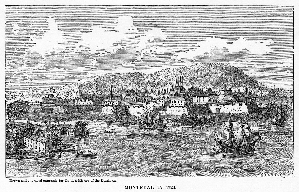 Montreal im Jahr 1729, 1877 von Unbekannt
