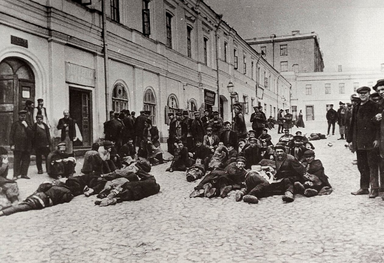 Obdachlose in Moskau, Russland, um 1904 von Unbekannt