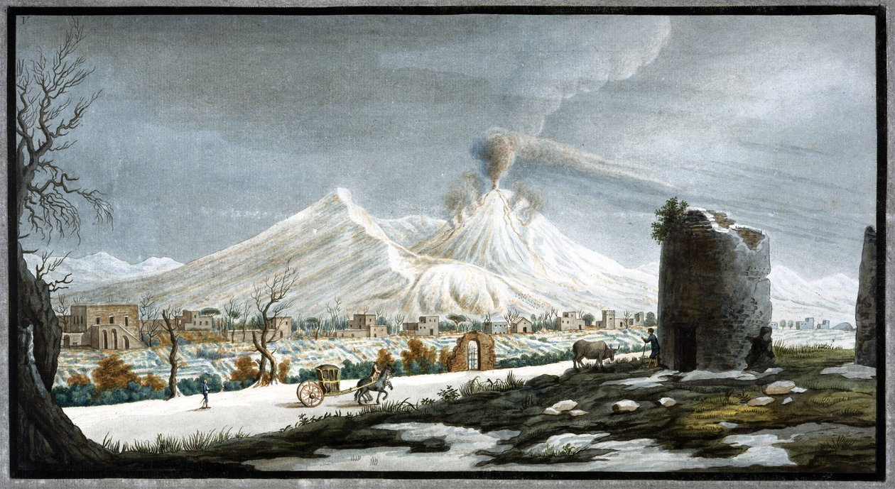 Ausbruch des Vesuvs, Königreich Neapel, Winter 1767 von Unbekannt