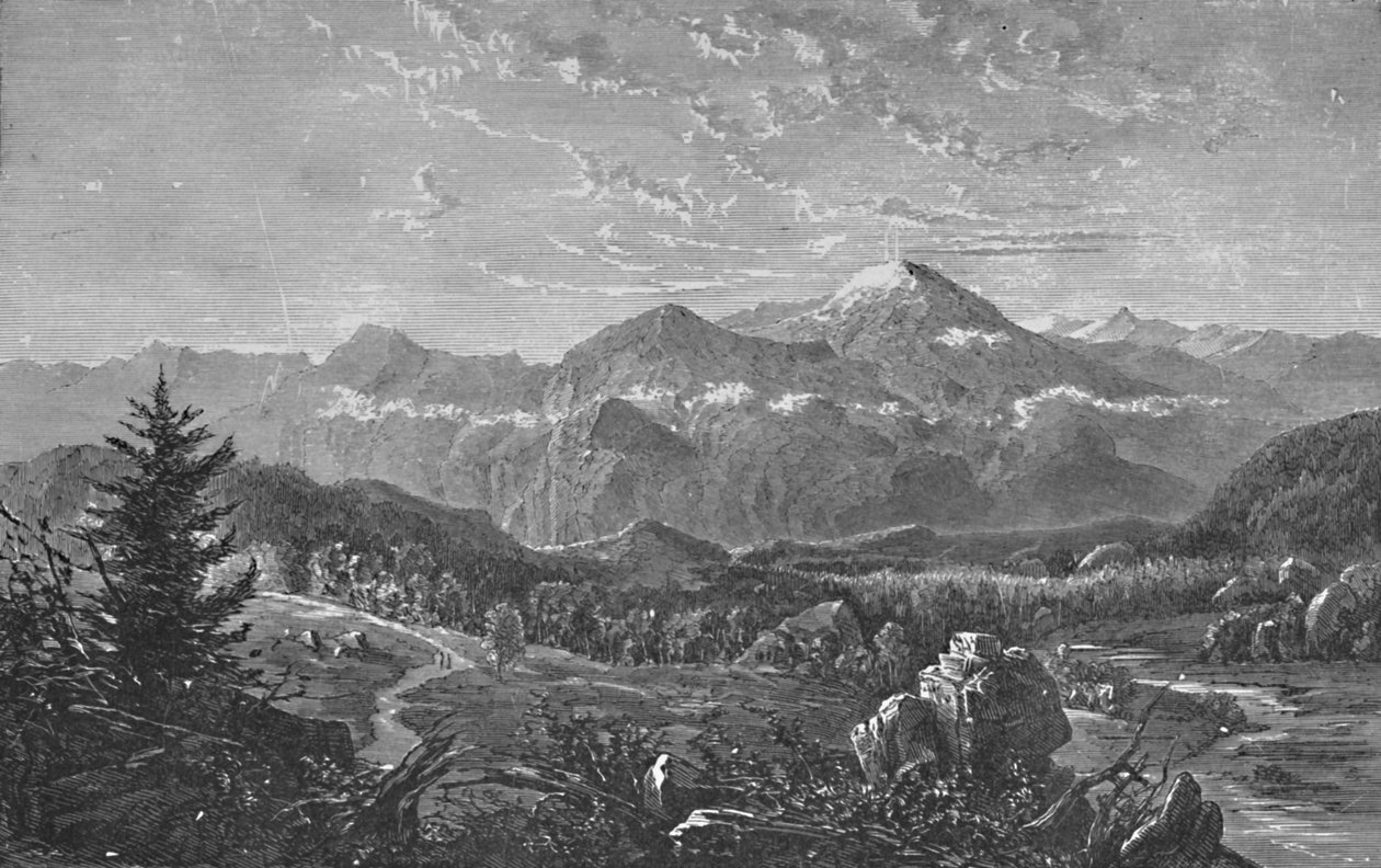 Mount Washington und die White Hills, 1883 von Unbekannt