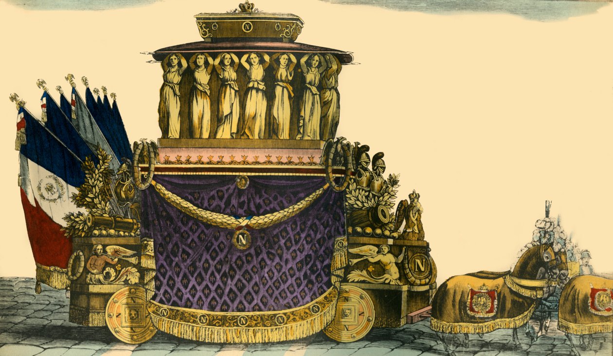 Napoleons Leichenwagen, 1840, 1921 von Unbekannt