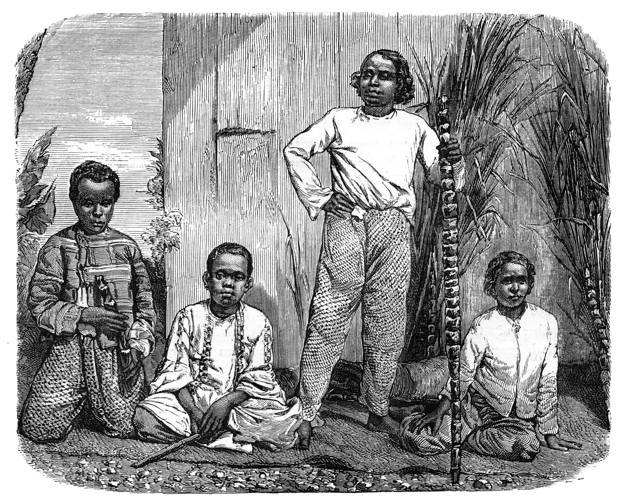 Einheimische der Insel Réunion, ca. 1890 von Unbekannt