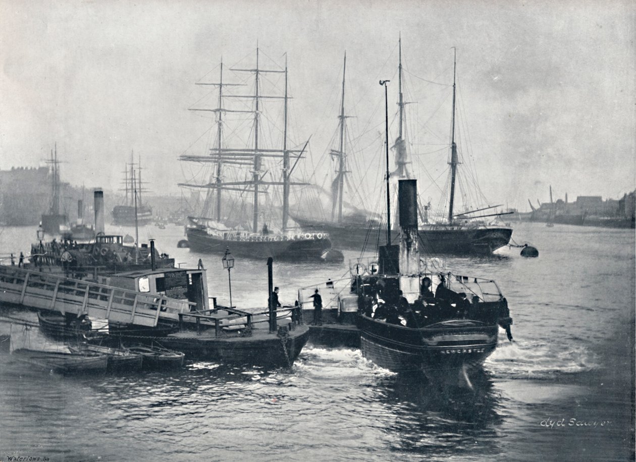 Newcastle-On-Tyne - Blick auf den Tyne, 1895 von Unbekannt