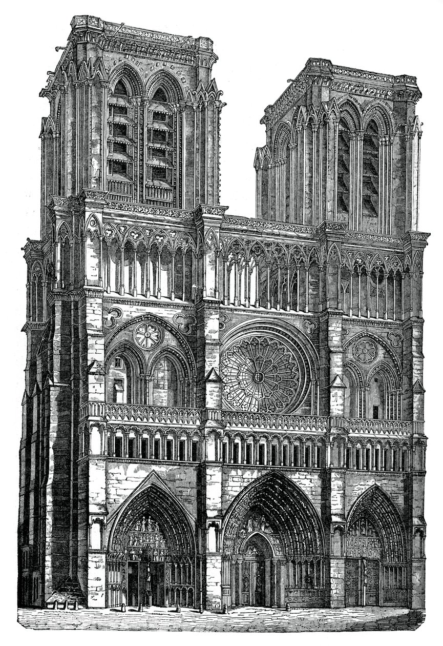 Notre Dame, Paris, 1870 von Unbekannt