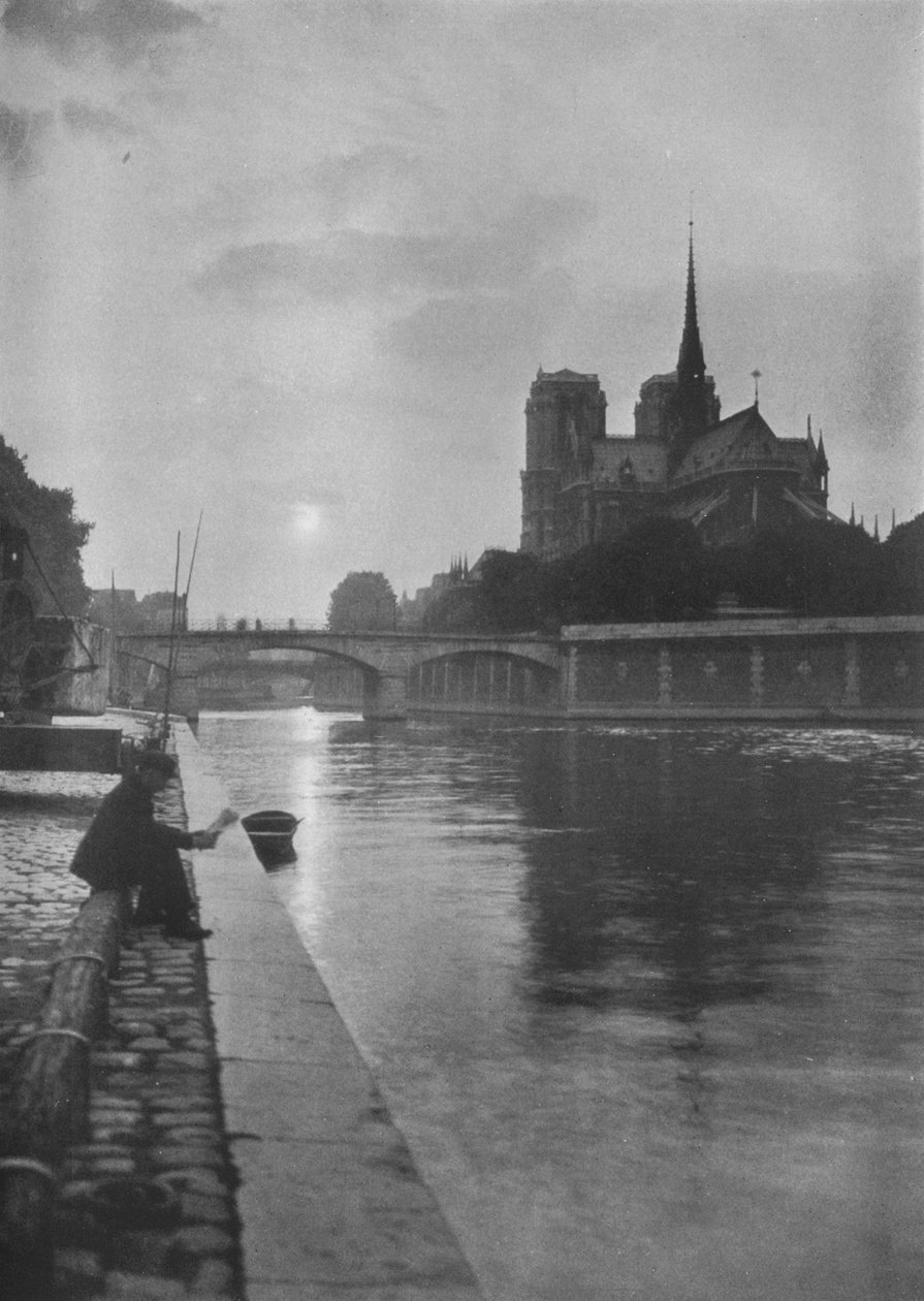 Notre Dame vom Fluss aus, Paris, 1924 von Unbekannt