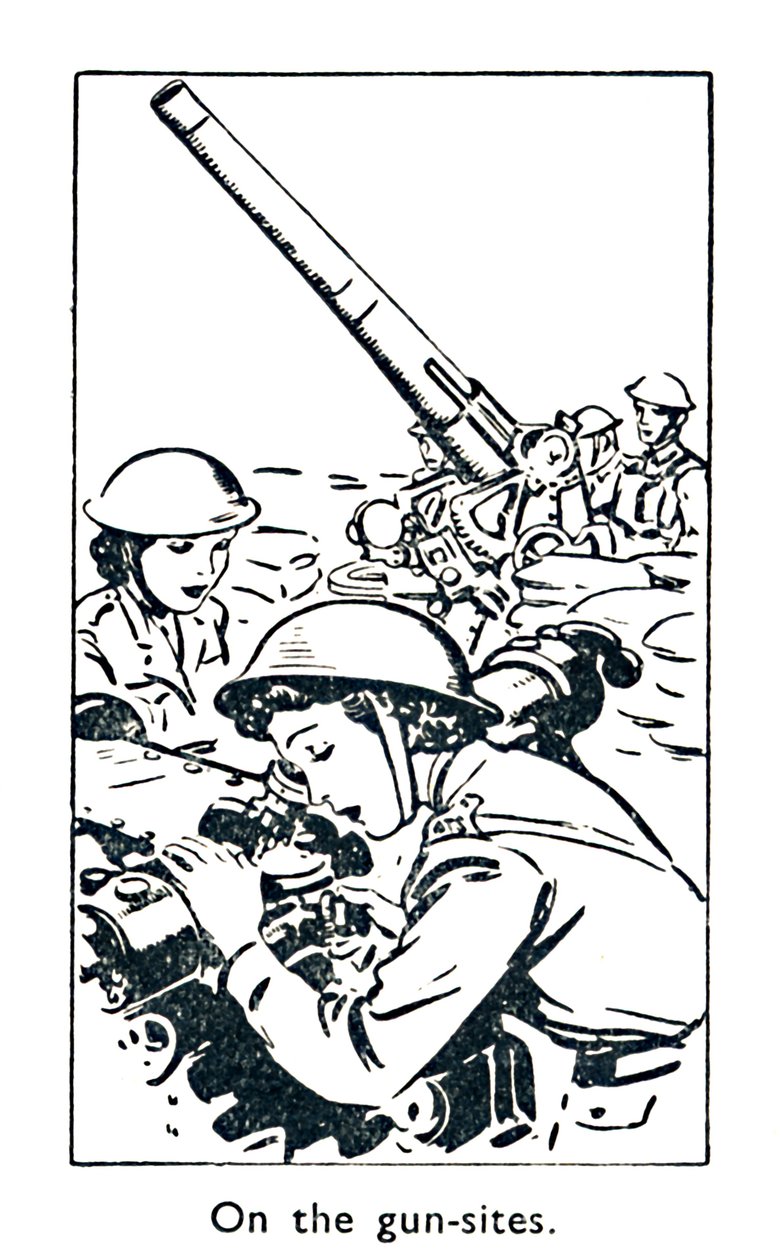 Auf den Geschützstellungen, 1940 von Unbekannt
