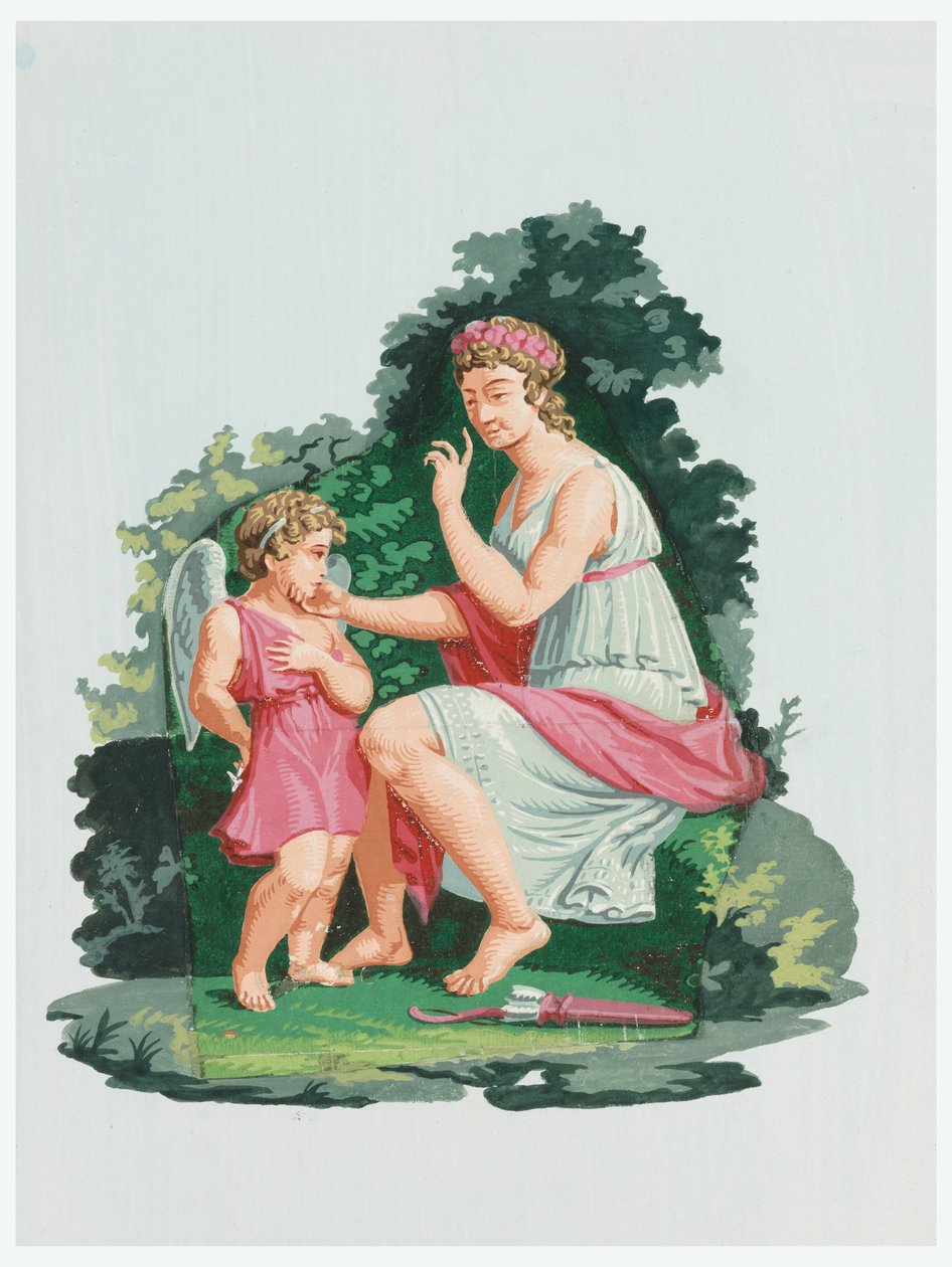 Ornament, Venus ermahnt Amor von Unbekannt