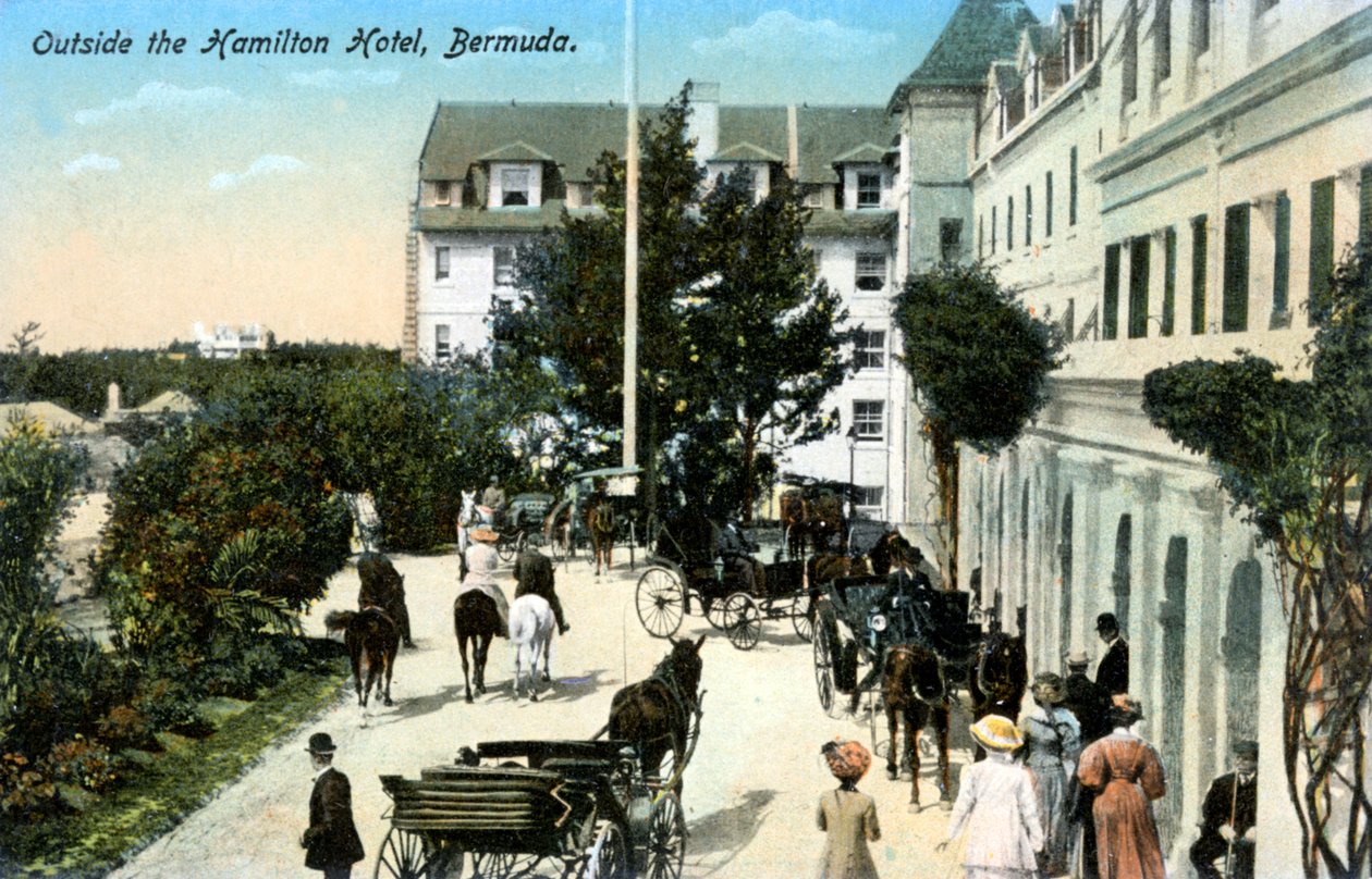 Vor dem Hamilton Hotel, Bermuda, um 1900er Jahre von Unbekannt