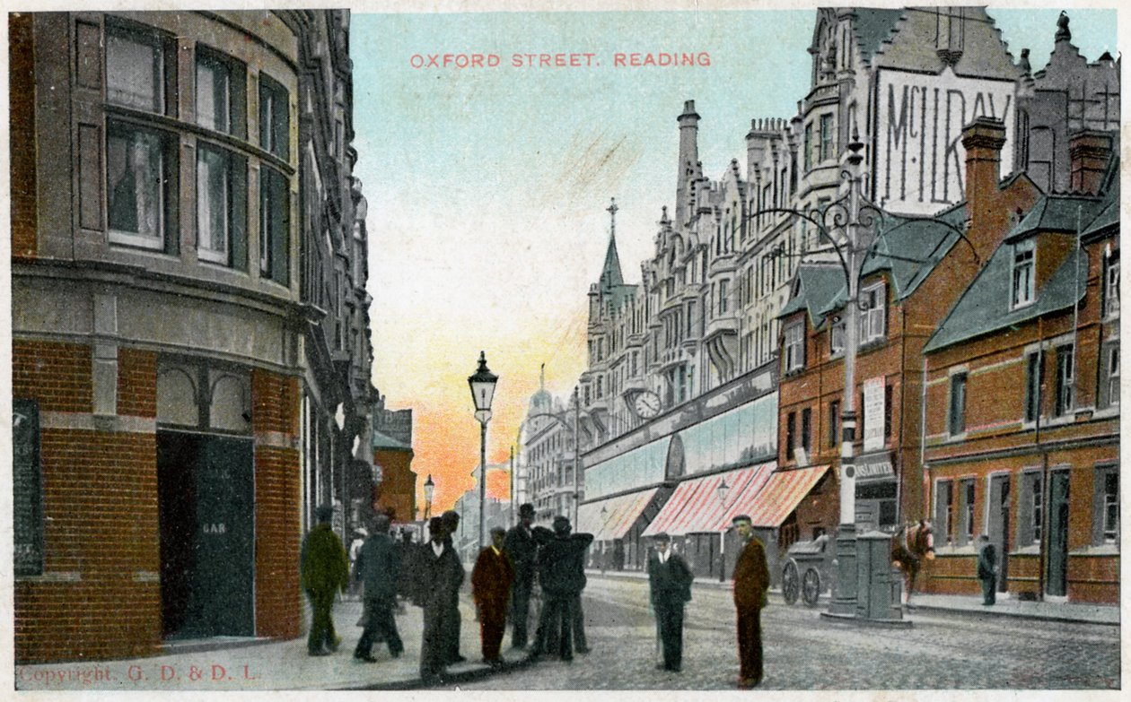 Oxford Street, Reading, Berkshire, um 1900-1910 von Unbekannt