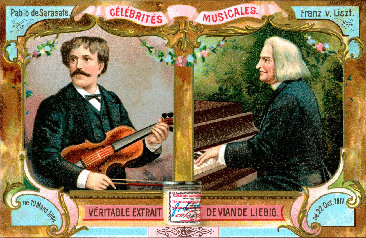 Pablo de Sarasate und Franz Liszt, ca. 1900 von Unbekannt
