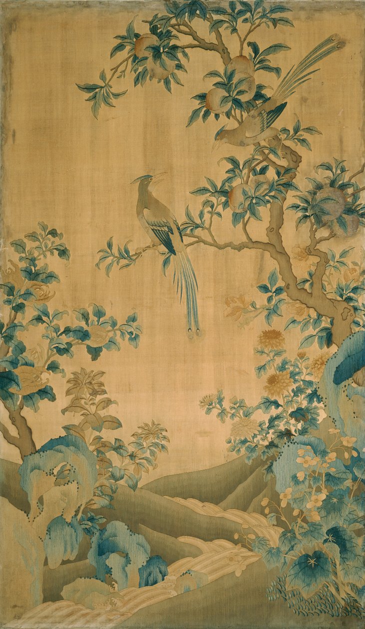 Panel Möbelstoff, China, Qing-Dynastie 1644-1911, 1750-1800 von Unbekannt