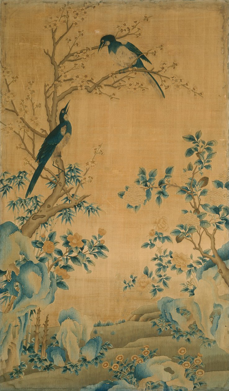 Panel Möbelstoff, China, Qing-Dynastie 1644-1911, 1750-1800 von Unbekannt