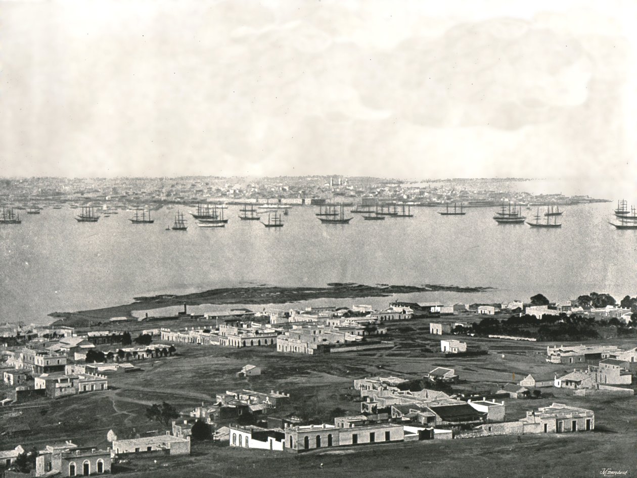 Panorama vom Hügel, Montevideo, Uruguay, 1895 von Unbekannt