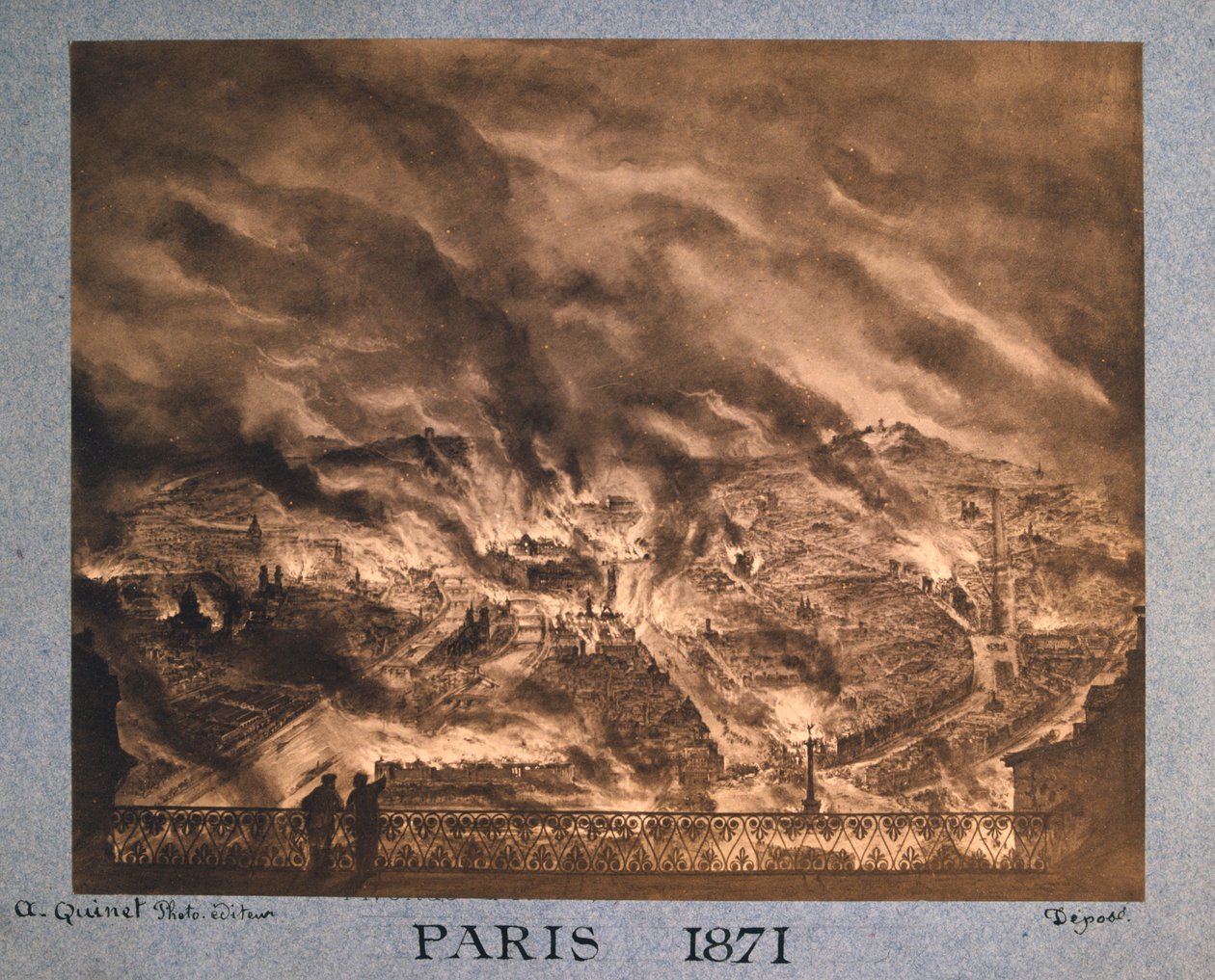 Paris in Flammen, 1871 von Unbekannt