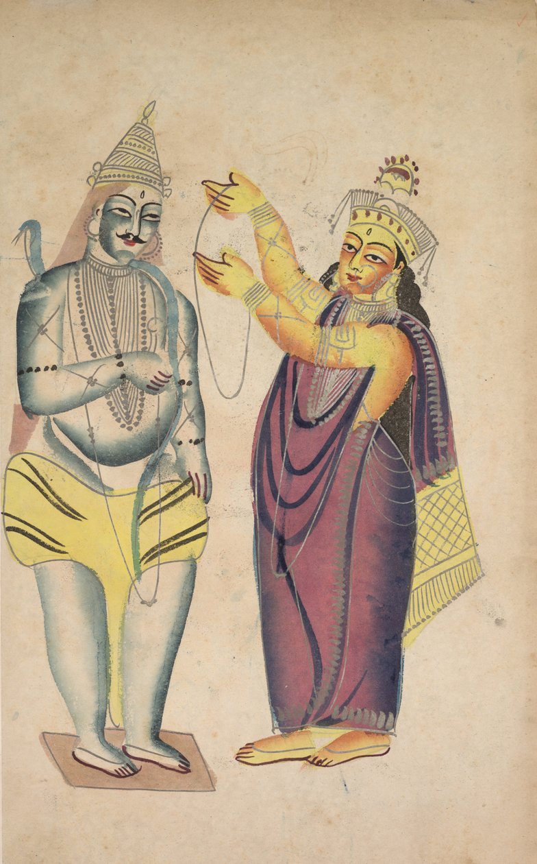 Parvati legt Shiva einen Hochzeitskranz an, 1800er Jahre von Unbekannt