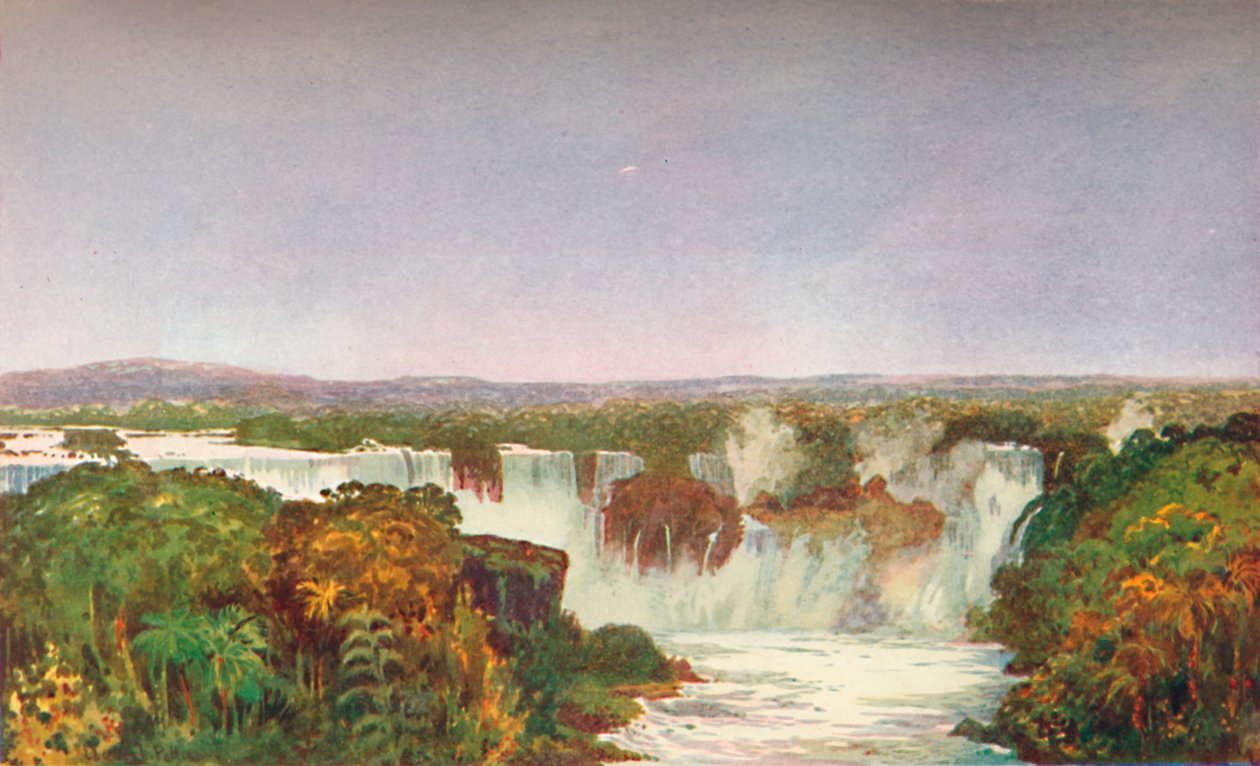 Teilansicht der Iguassu-Wasserfälle, 1914 von Unbekannt