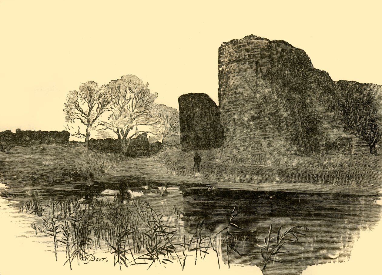 Pevensey Castle, 1898 von Unbekannt