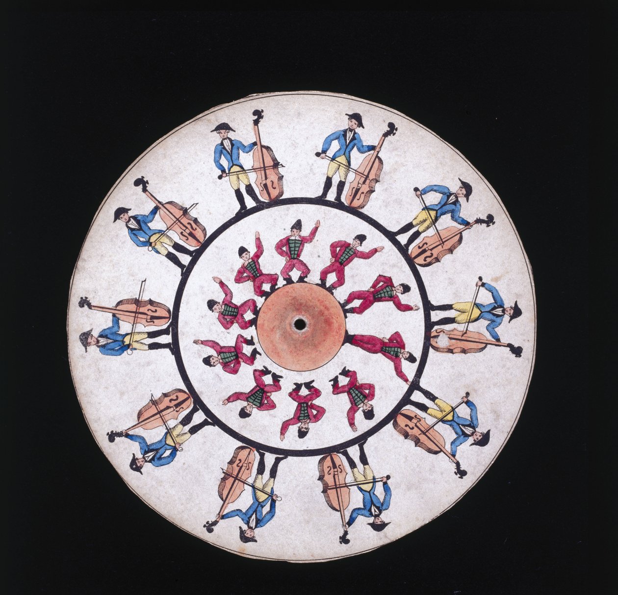 Phenakistiskop-Scheibe, ca. 1830 von Unbekannt
