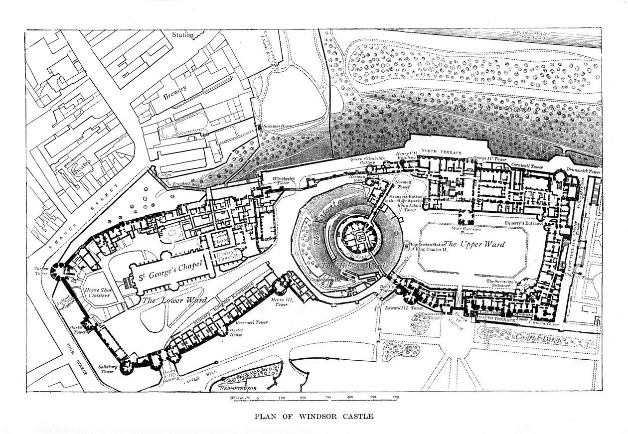 Plan von Windsor Castle von Unbekannt