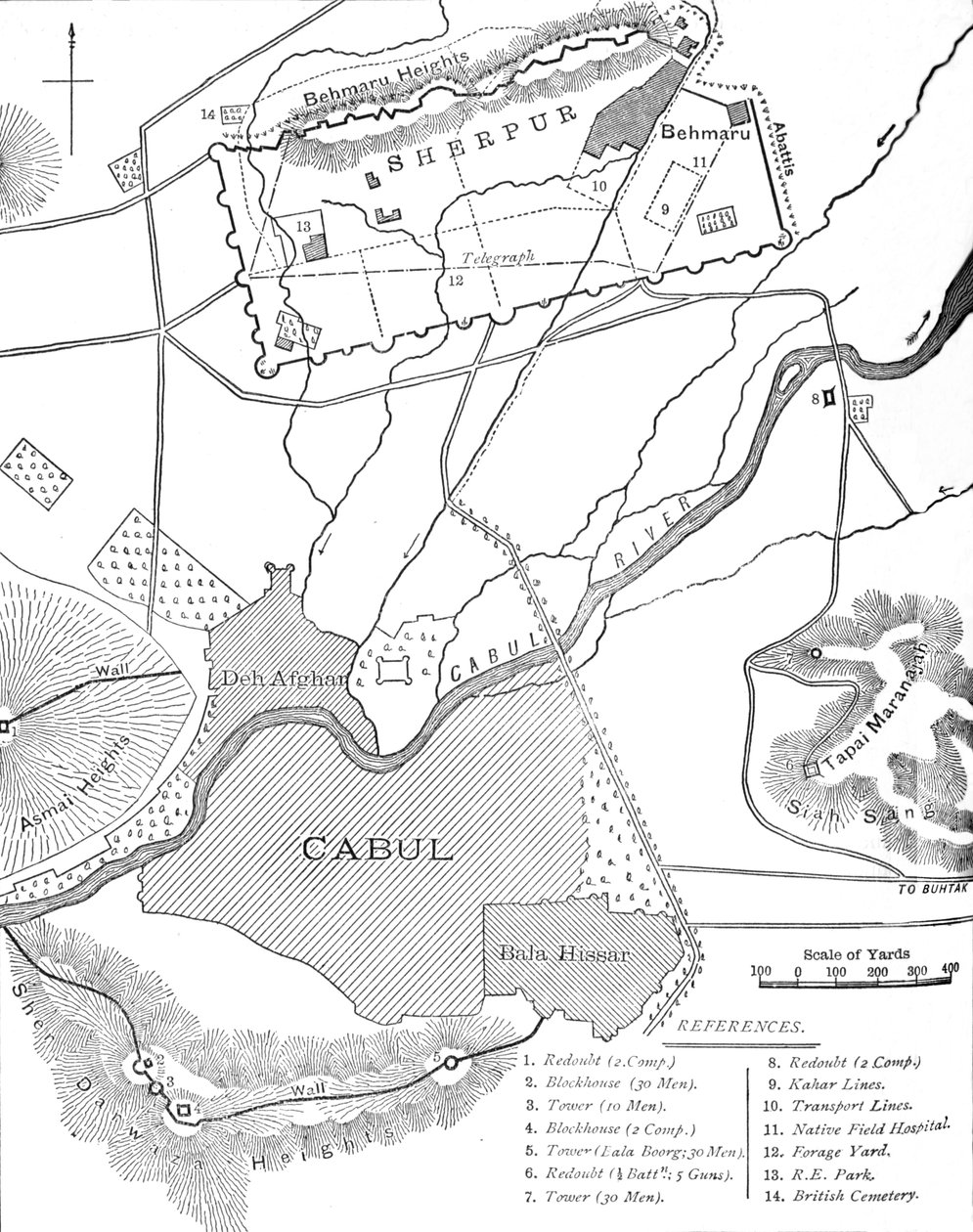 Plan der Sherpur-Kantone von Unbekannt
