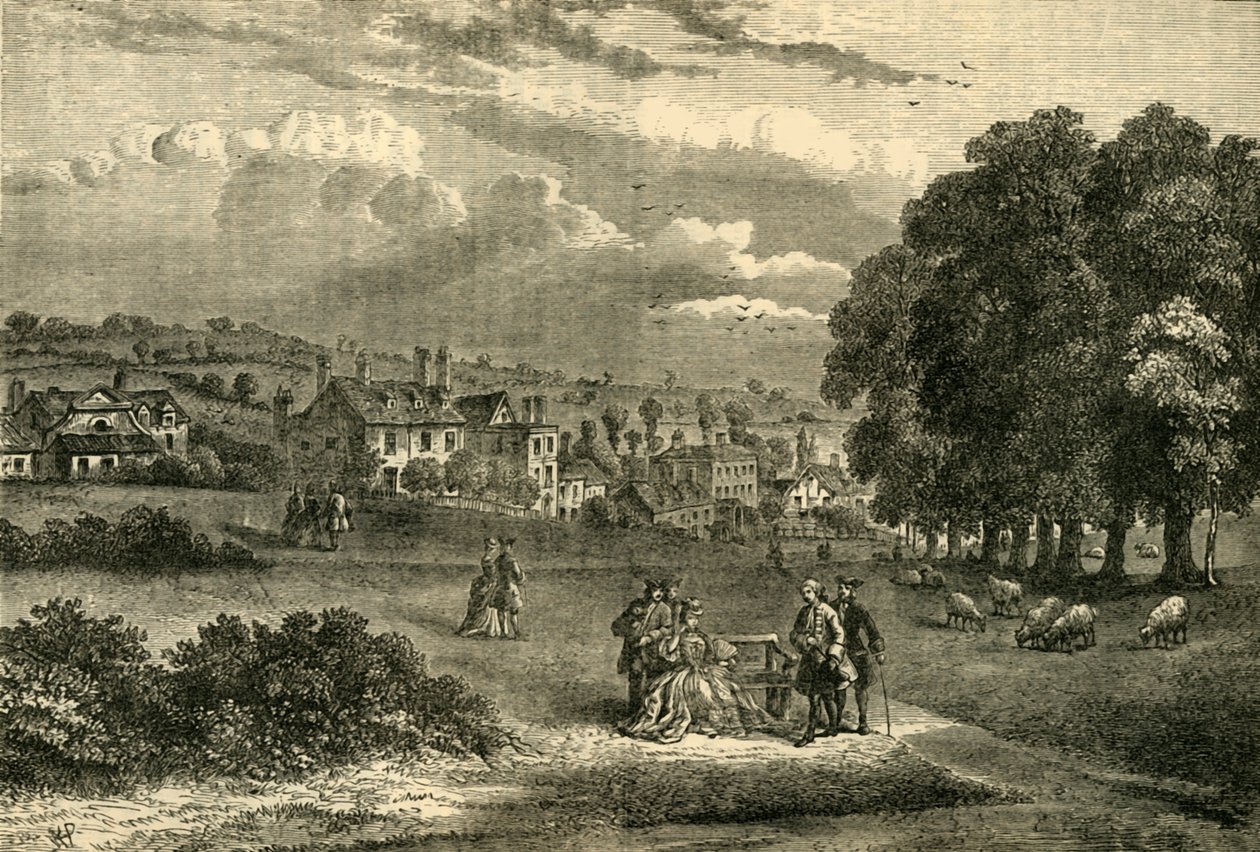 Pond Street, Hampstead, 1750, ca. 1876 von Unbekannt