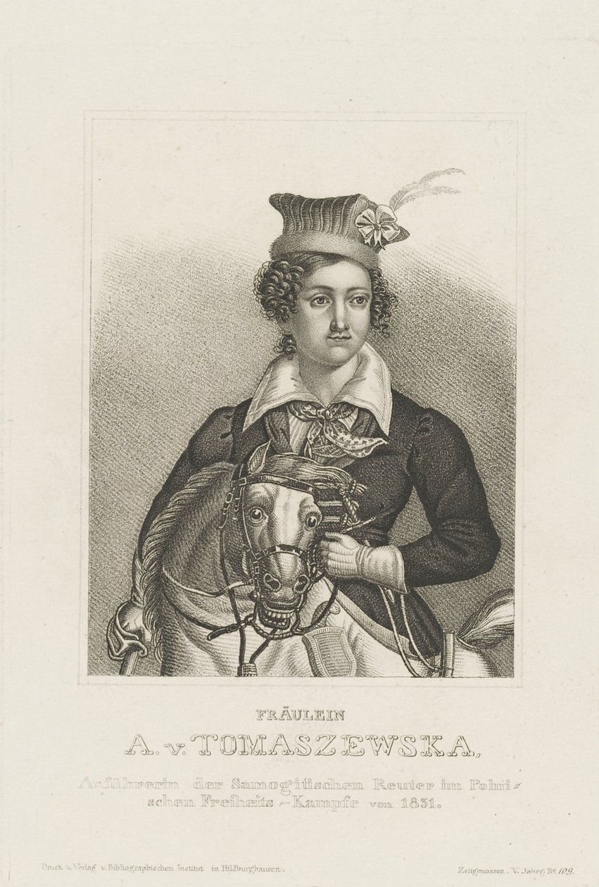 Porträt von Antonina Tomaszewska 1814-1883 von Unbekannt