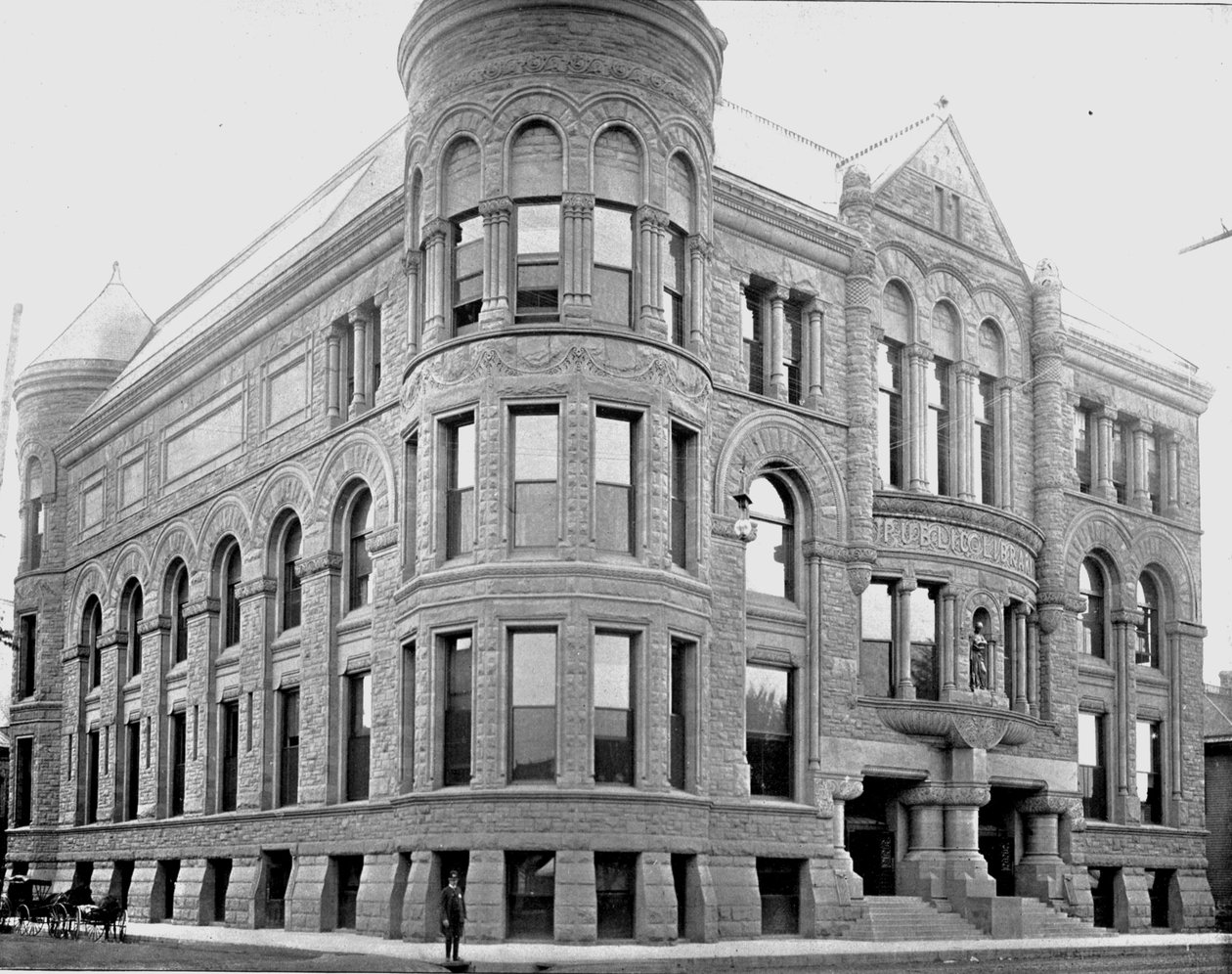 Öffentliches Bibliotheksgebäude, Minneapolis, Minnesota, USA, um 1900 von Unbekannt