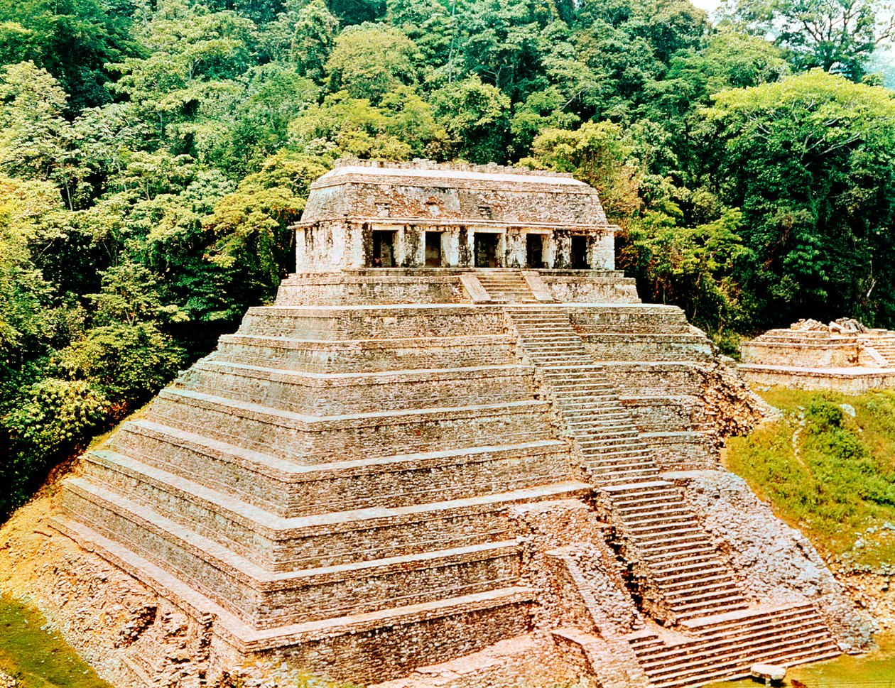 Pyramide und Tempel der Inschriften, Palenque, Mexiko, 7. Jahrhundert von Unbekannt