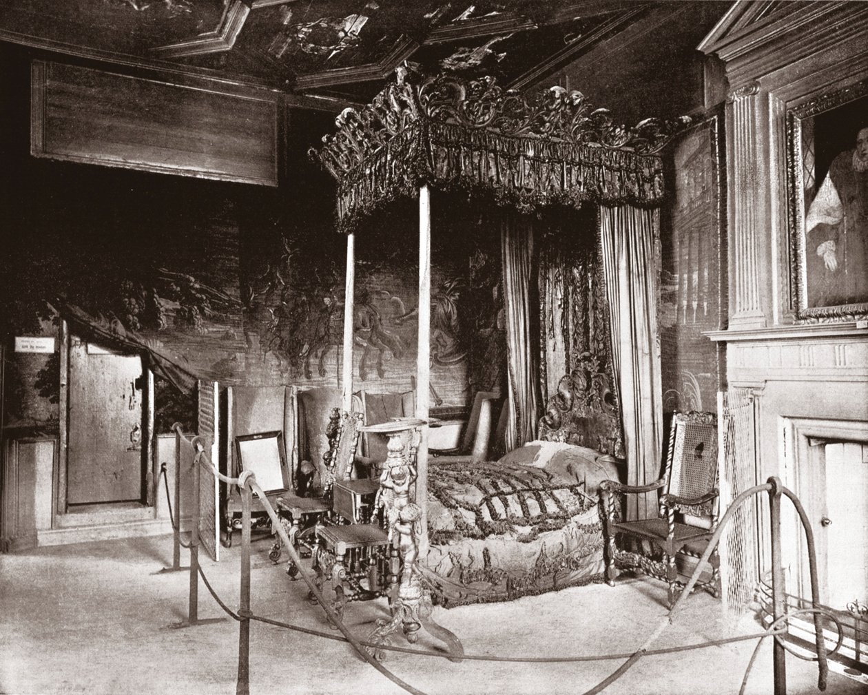 Schlafzimmer von Königin Maria im Holyroodhouse, Edinburgh, Schottland, 1894 von Unbekannt