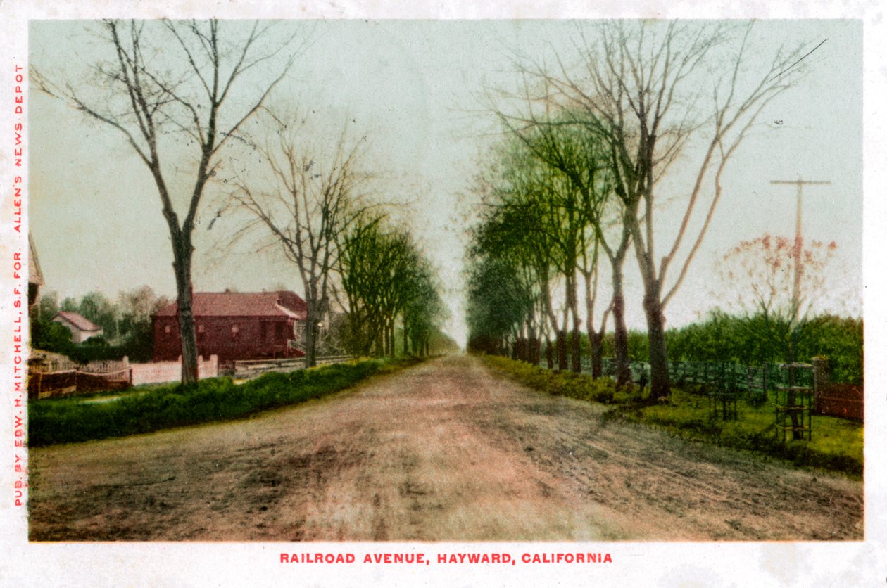 Railroad Avenue, Hayward, Kalifornien, 1905 von Unbekannt