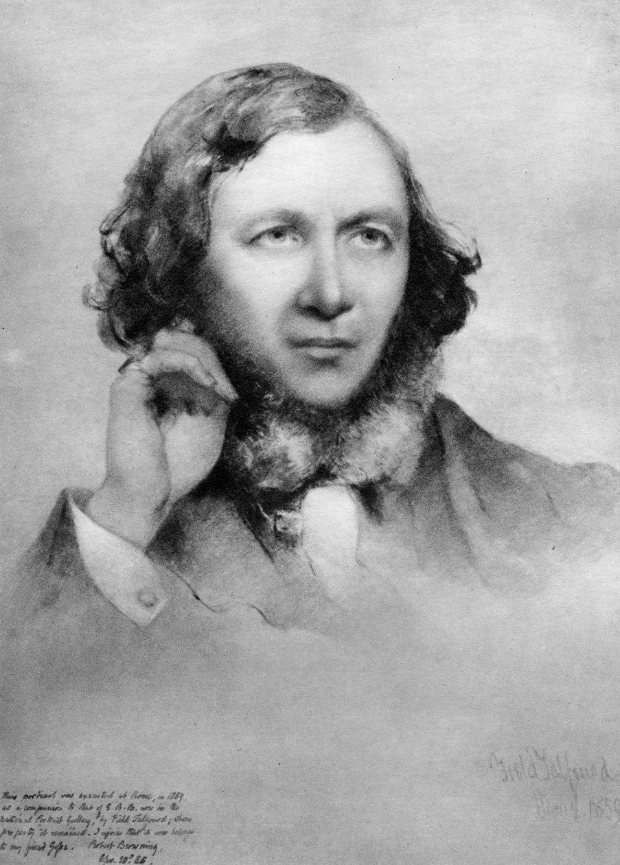 Robert Browning, britischer Dichter, 1859 von Unbekannt