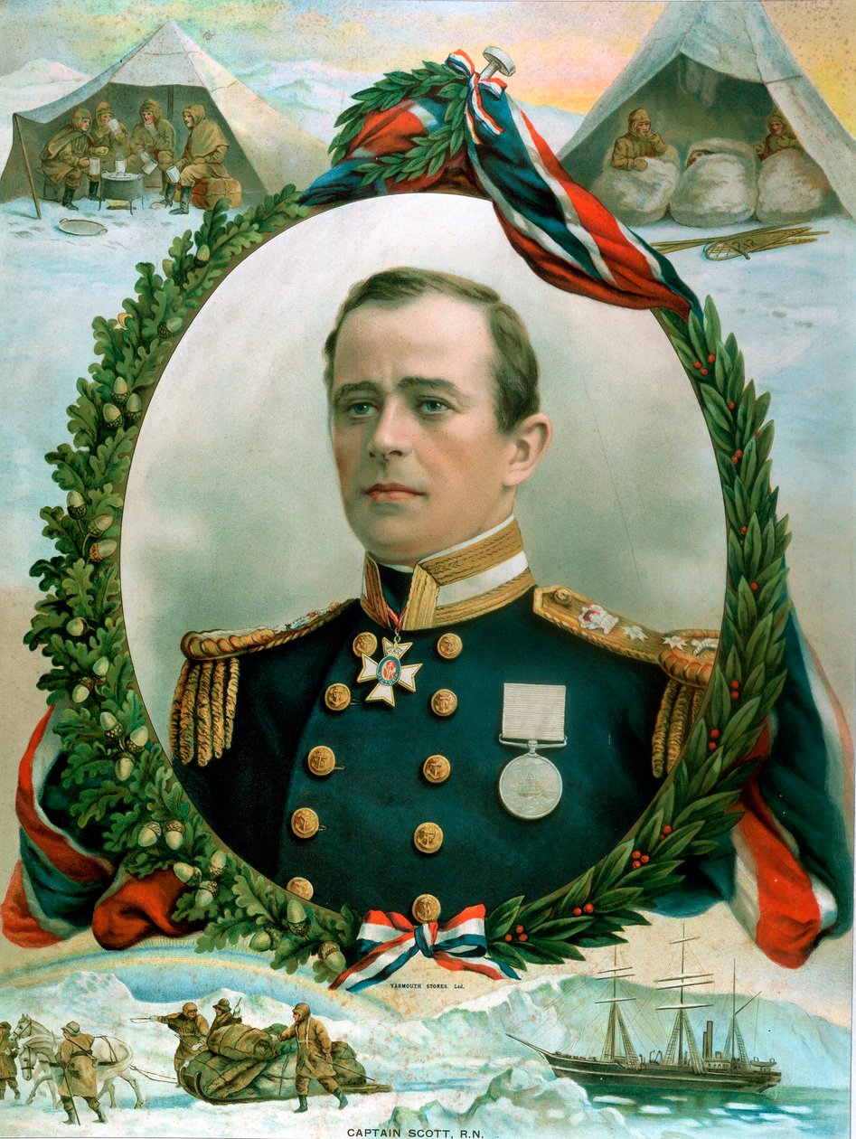 Robert Falcon Scott, britischer Antarktisforscher, 1914 von Unbekannt