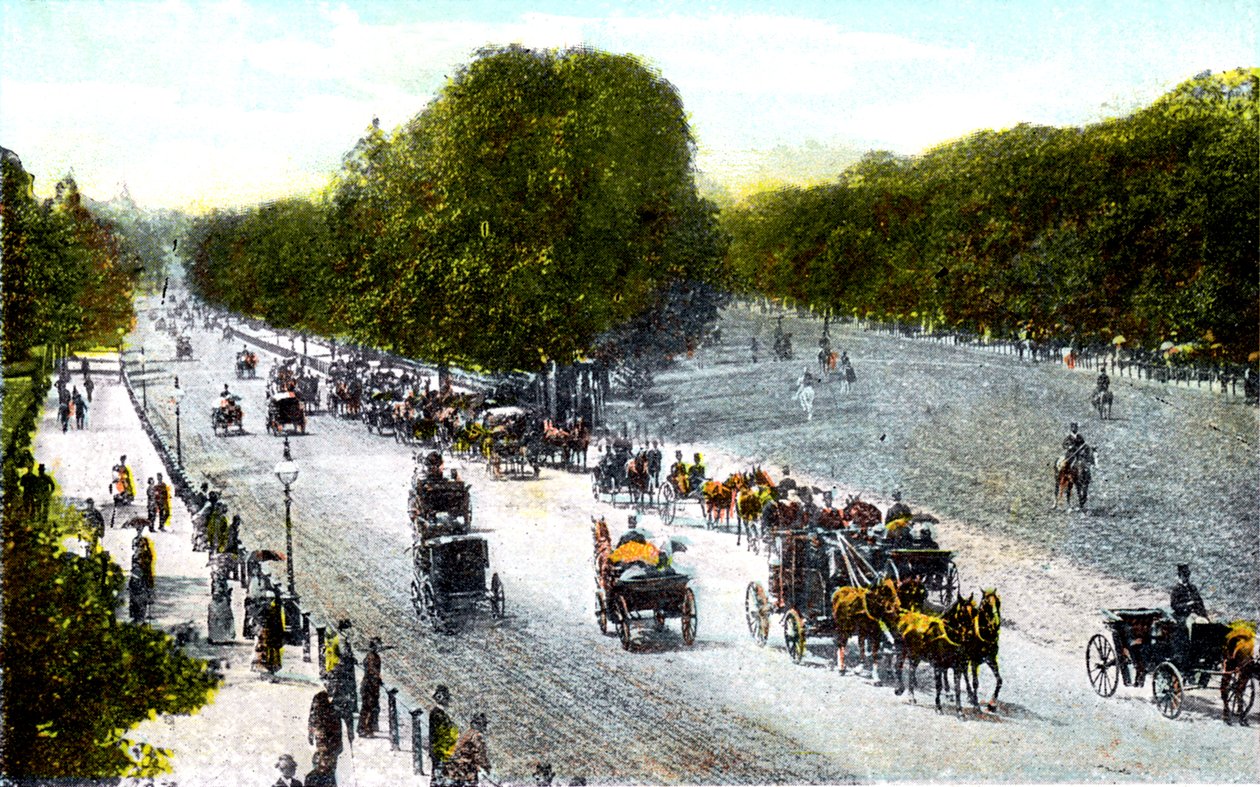 Rotten Row, Hyde Park, London, 20. Jahrhundert von Unbekannt