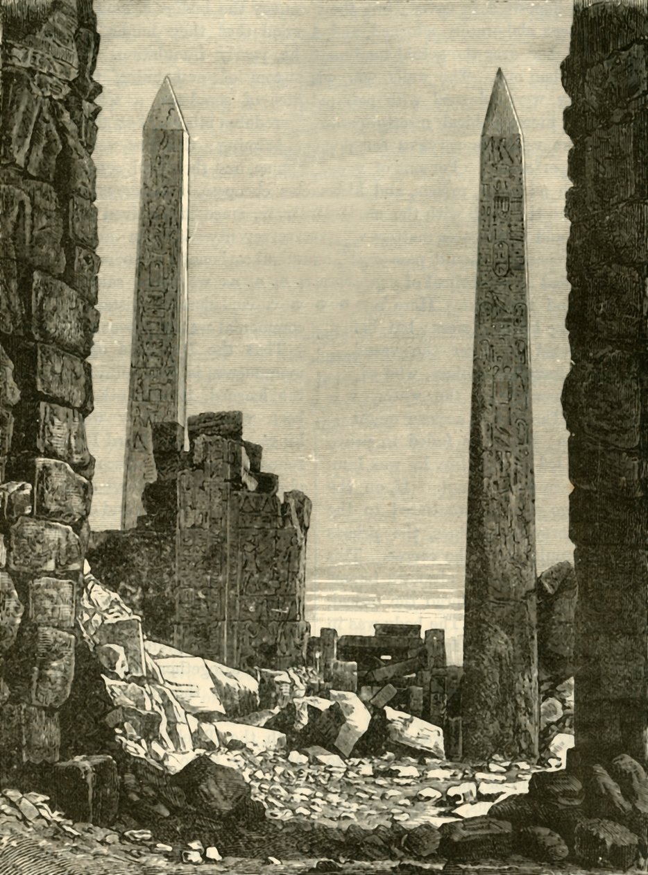 Ruinen von Karnak, 1890 von Unbekannt