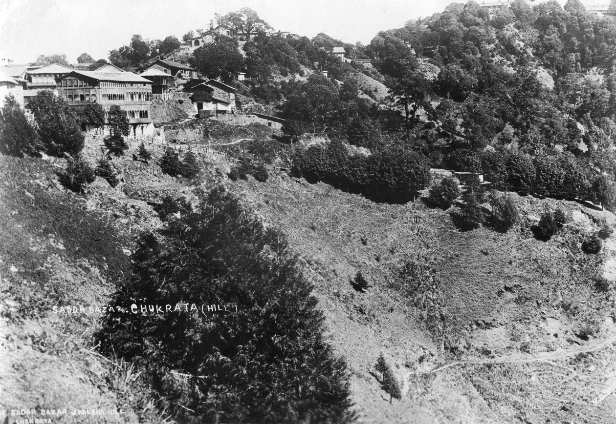 Sadar Bazar und Kalana Hill, Chakrata, 1917 von Unbekannt