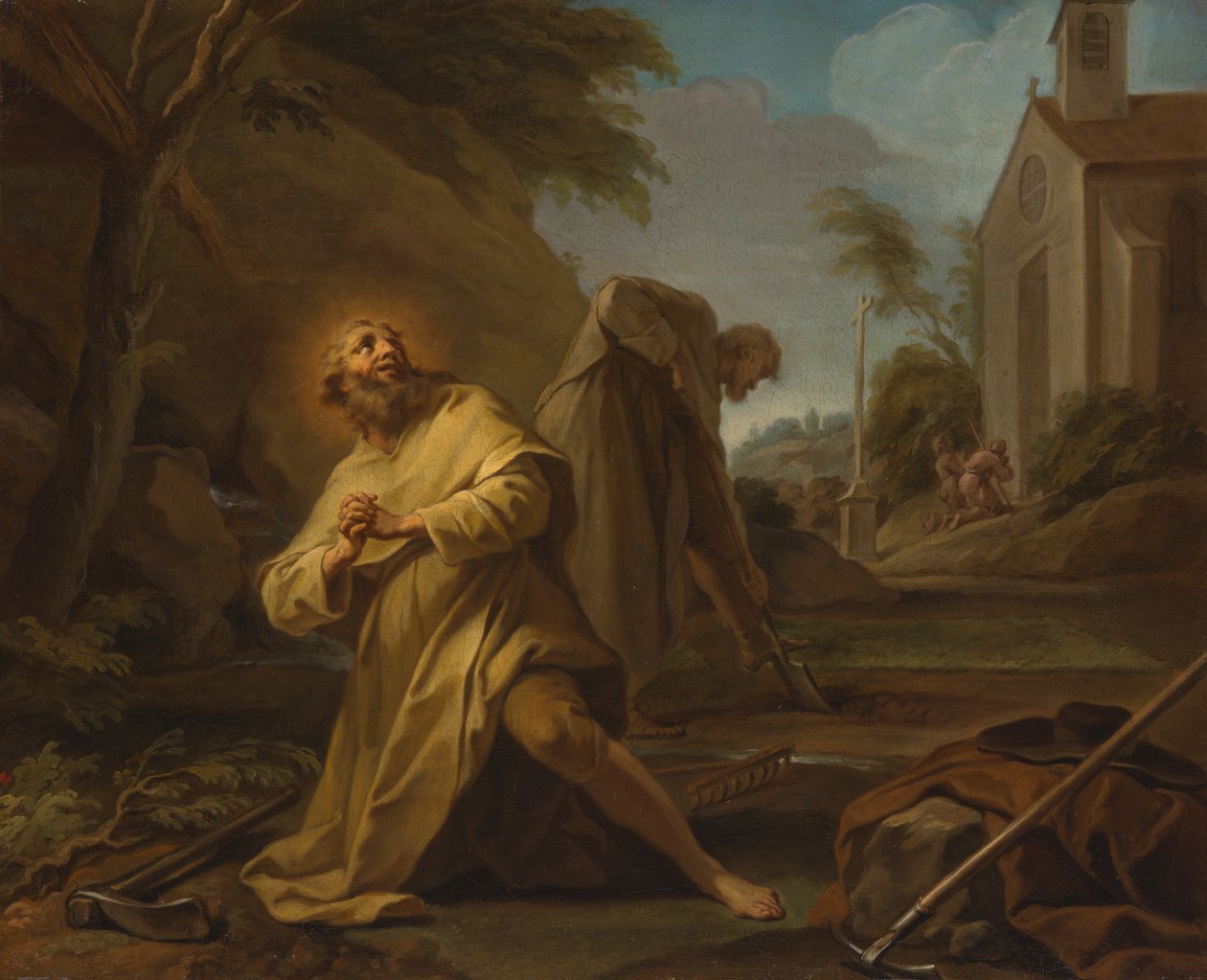 Sankt Hymer in der Einsamkeit, ca. 1735 von Unbekannt