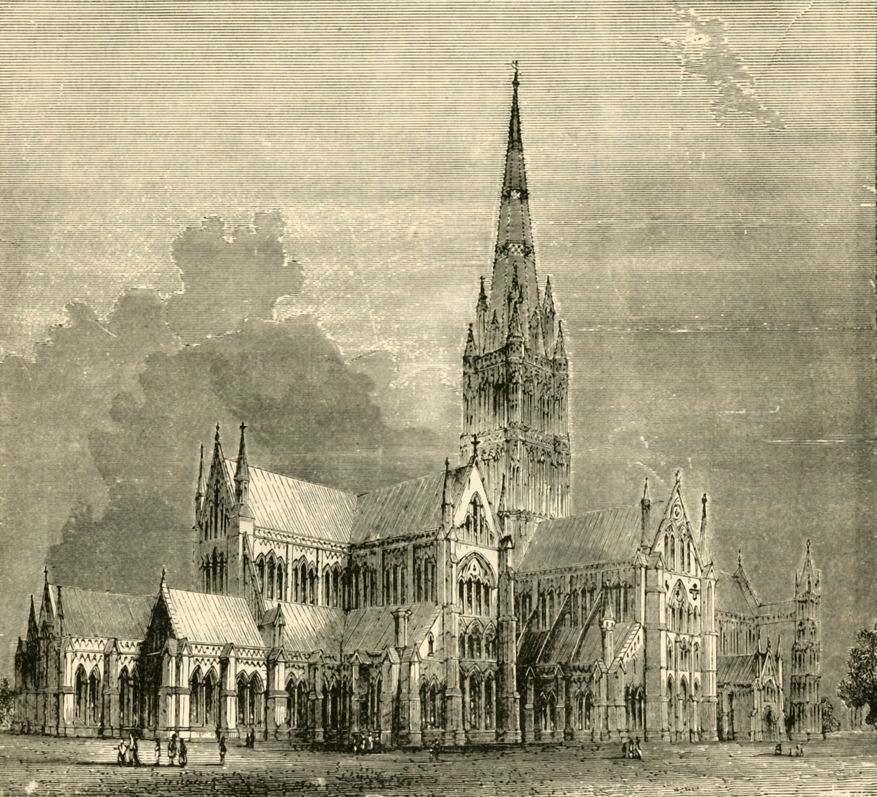 Kathedrale von Salisbury, 1890 von Unbekannt