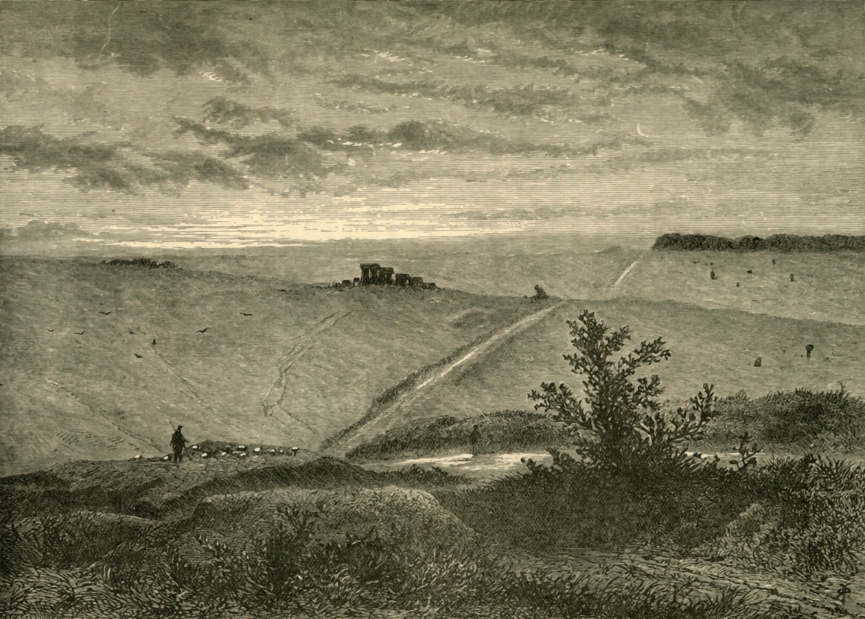 Salisbury Plain, von nahe Amesbury, 1898 von Unbekannt