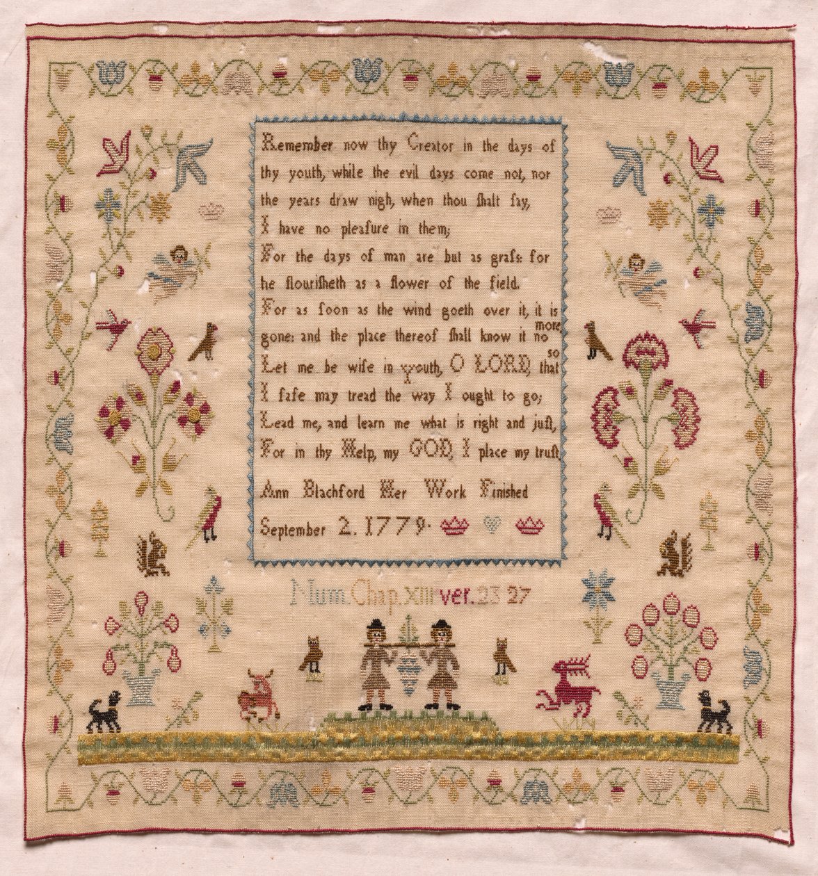 Stickerei, 1779 von Unbekannt
