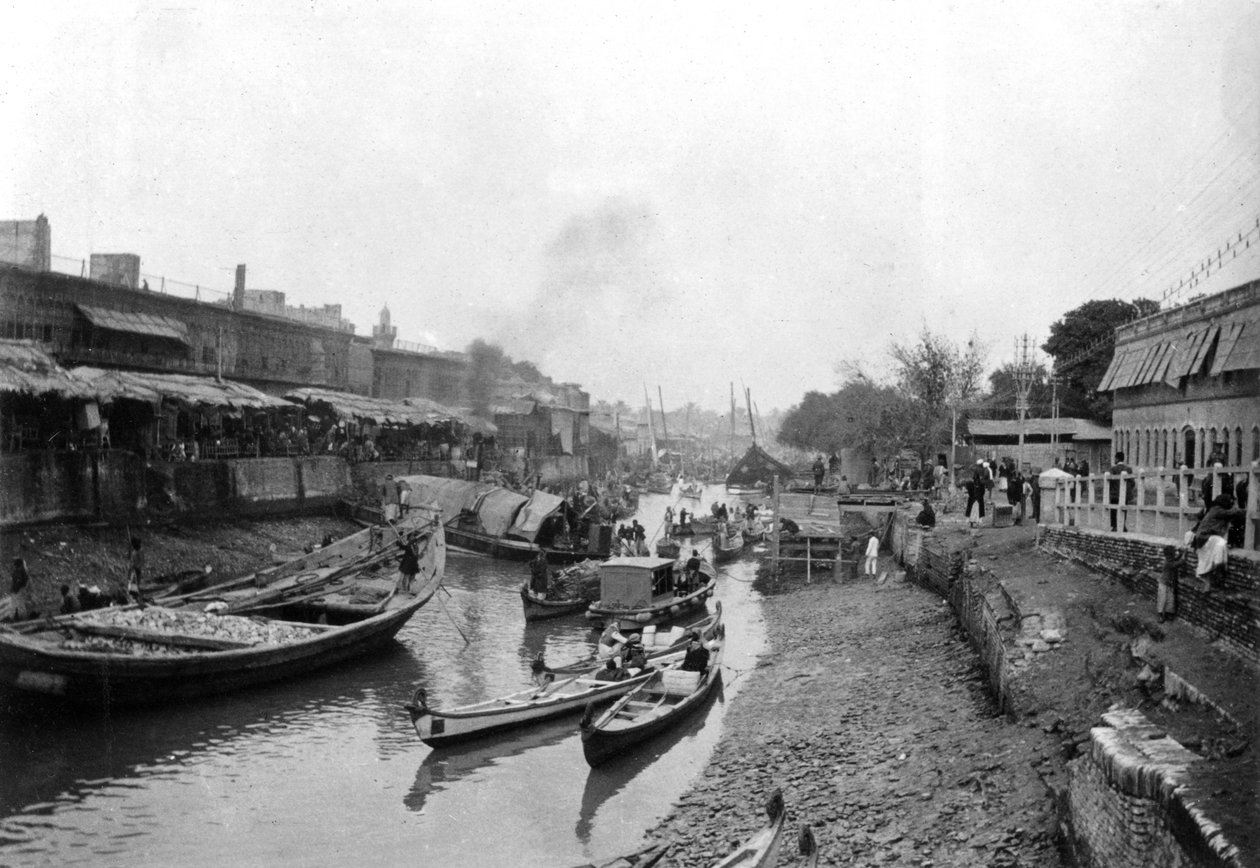 Szene von Whitely Bridge, Ashar, Irak, 1917-1919 von Unbekannt