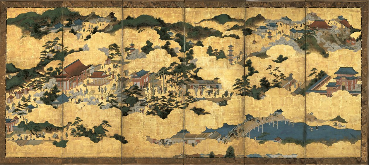 Szenen in und um Kyoto, ca. 1690 von Unbekannt